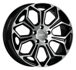 7.0X17" PCD 5X115 AGT Wheels 17263 Compass ET38 70.2 mm Black Diamond