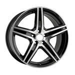 7.5X17" PCD 5X112 AGT Wheels 738  ET35 72.6 mm Black Diamond