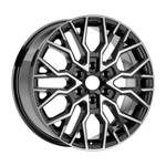 8.0X18" PCD 6x120 Velare 18248 ET45 74.60 mm Santoroni Black Diamond