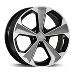8.5X19" PCD 5X112 AGT Wheels 19062 ET38 Silver Black Diamond 72.60 mm