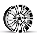 8.5X19" PCD 5X112 AGT Wheels 973 Lord ET35 66.6 mm Black Diamond