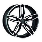 8.5X19" PCD5X108 AGT Wheels 907 ET72.6 Black Diamond 72.6 mm