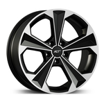 8.5X19" PCD5X112 AGT Wheels 19062 ET38 Matt Black Diamond 72.6 mm
