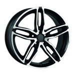 8.5X19" PCD5X112 AGT Wheels 907 ET45 Black Diamond 66.6 mm