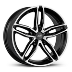8.5X19" PCD5X112 AGT Wheels 907 ET72.6 Black Diamond 72.6 mm