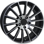 9.0X18" PCD 5X112 EMR Wheels EMR-EW02-08 ET50 BLACK DIAMOND 66.6 mm
