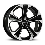 9.0X20" PCD 5X114.3 AGT Wheels 20062 Bavyera ET38 Black Diamond 72.60 mm