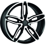 9.0X20" PCD 5X114 AGT Wheels 1007  ET45 72.60 mm Black Diamond