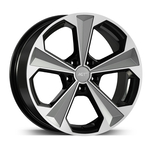 9.0X20" PCD 5x114 AGT Wheels 20062 Bavyera ET38 72.60 mm Black Silver Diamond