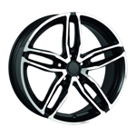 9.0X20" PCD5X112 AGT Wheels 1007 ET45 Black Diamond 66.6 mm