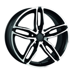 9.0X20" PCD5X114 AGT Wheels 1007 ET72.6 Black Diamond 72.6 mm