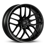 9.5X19" PCD5X112 AGT Wheels 19121-2 ET37 Matt Black Lip Diamond 73.1 mm