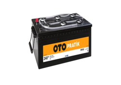 12V 240Ah Otopratik Akü Otobüs Buşonlu Tırnaksız