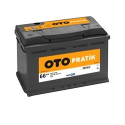 12V 66Ah Otopratik Akü Ford Tipi Alçak Tam Bakımsız Tırnaklı