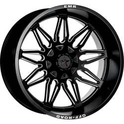 12X22" PCD 6X139.7 EMR Wheels EMR-633-03 ET44 106.1 mm Matt Black Milling