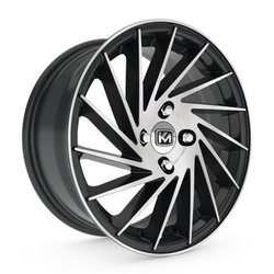 6.0X14" PCD 4X100 Kormetal  KM-824 BLACK DIAMOND ET35 67.2 mm