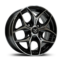 6.0X14" PCD 4X100 Tork TRK-3206 ET35 Black Machined 73.1 mm