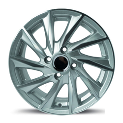 6.0X14" PCD 4X108 Arceo Wheels ARCEO-1101 SILVER ET35 73.1 mm