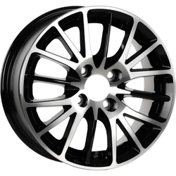 6.0X14" PCD 4X108 CMS 456 ET35  63.4 mm BLACK DIAMOND GLOSS