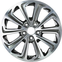 6.0X14" PCD 4X108 EMR Wheels EMR-G690-06 ET35 Titan Grey Diamond 73.1 mm