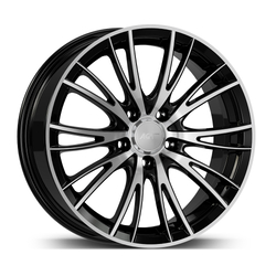 6.5X15" PCD 4X100 AGT Wheels 514  ET35 67.10 mm Black Diamond