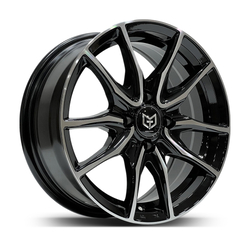 6.5X15" PCD 4X100 Tork TRK-3741 ET35 Black Machined 73.1 mm