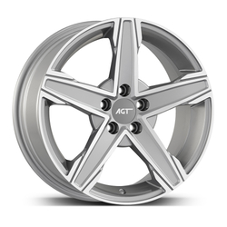 6.5X15" PCD 4X108 AGT Wheels 15256 Napoli ET20 65.10 mm Silver Diamond