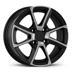 6.5X15" PCD 5X100 AGT Wheels 15040 67.10 mm Gloss Black Diamond