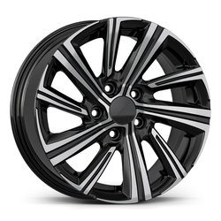 6.5X15" PCD 5X114 AGT Wheels 15237 60.10 mm Gloss Black Diamond