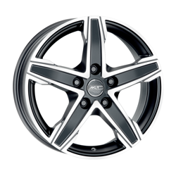 6.5X15" PCD 5X98 AGT Wheels 15256 Napoli ET35 58.1 mm TITAN DIAMOND