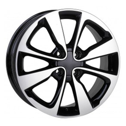 6.5X16" PCD 4x100 Truva Wheels 233 Black Finish ET35 54.1 mm