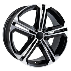 6.5X16" PCD 5X100 Sonic W7614 ET35 57.10 mm Deep Black Diamond