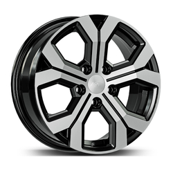 6.5X16" PCD 5X114 AGT Wheels 16260 Argent ET40 66.1 mm Black Diamond