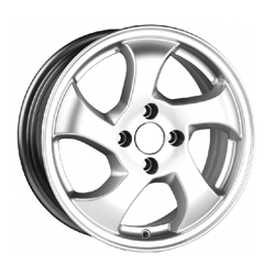 6.5X15" PCD 4x100 Truva Wheels 236 Silver ET35 56.1 mm