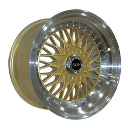 7.0X14" PCD 4X100-108 SLK SLK-1308 GOLD ET15 73.1 mm