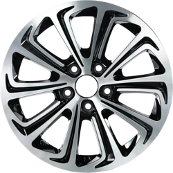 7.0X16" PCD 4X108 EMR Wheels EMR-G690-89 ET35 BLACK DIAMOND 63.4 mm