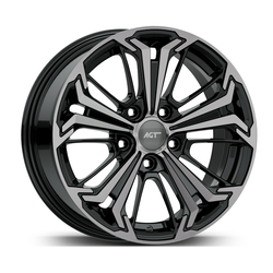 7.0X16" PCD 5X108 AGT Wheels 16267 ET45 67.1 mm Black Diamond