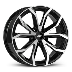 7.0X16" PCD 5X120 AGT Wheels 16034 ET35 65.10 mm Gloss Black Diamond