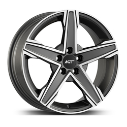 7.0X16" PCD 5X98 AGT Wheels 16256 Napoli ET40 67.1 mm Titan Diamond