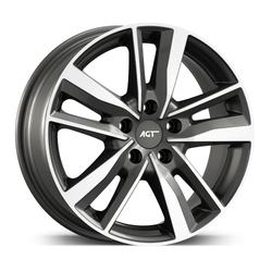 7.0X17" PCD 5X100 AGT Wheels 17226-1 ET40 Titan Diamond 67.10 mm