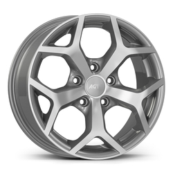 7.0X17" PCD 5X108 AGT Wheels 01949 67.10 mm Silver Diamond