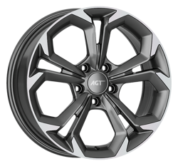 7.0X17" PCD 5X108 AGT Wheels 17262 RS-02 ET40 67.1 mm TITAN DIAMOND
