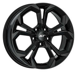 7.0X17" PCD 5X114.3 AGT Wheels 17262 RS-02 ET40 67.1 mm Gloss Black