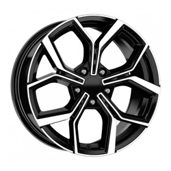 7.5X17" PCD 4x100 EMR Wheels EMR-DY-177-02 BLACK DIAMOND ET35 60.1 mm