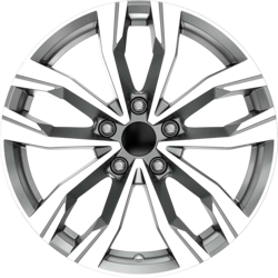 7.5X17" PCD 4X100 Kormetal DY747 GUN  METAL  DIAMOND ET40 60.1 mm