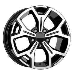 7.5X17" PCD 4x100 STW Wheels 702 Black Diamond ET45 67.1 mm