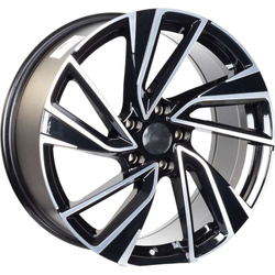8.0X18" PCD 5X100 EMR Wheels EMR-DY728-05 ET40 BLACK DIAMOND 57.1 mm