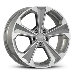 8.0X18" PCD 5X112 AGT Wheels 18062 72.60 mm Silver Diamond