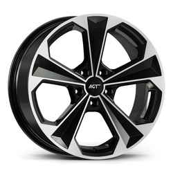 8.0X18" PCD 5x112 AGT Wheels 18062 ET38 72.60 mm Gloss Black Diamond