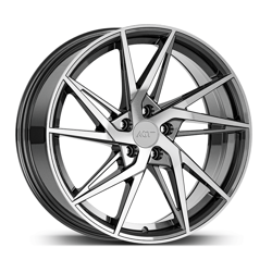 8.0X18" PCD 5X112 AGT Wheels 18259 FER-R02 ET35 Hyper Black Diamond 72.60 mm